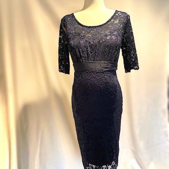 Hello Miz Maternity Navy Blue dress. Size 8 New With Tags - Picture 7 of 7